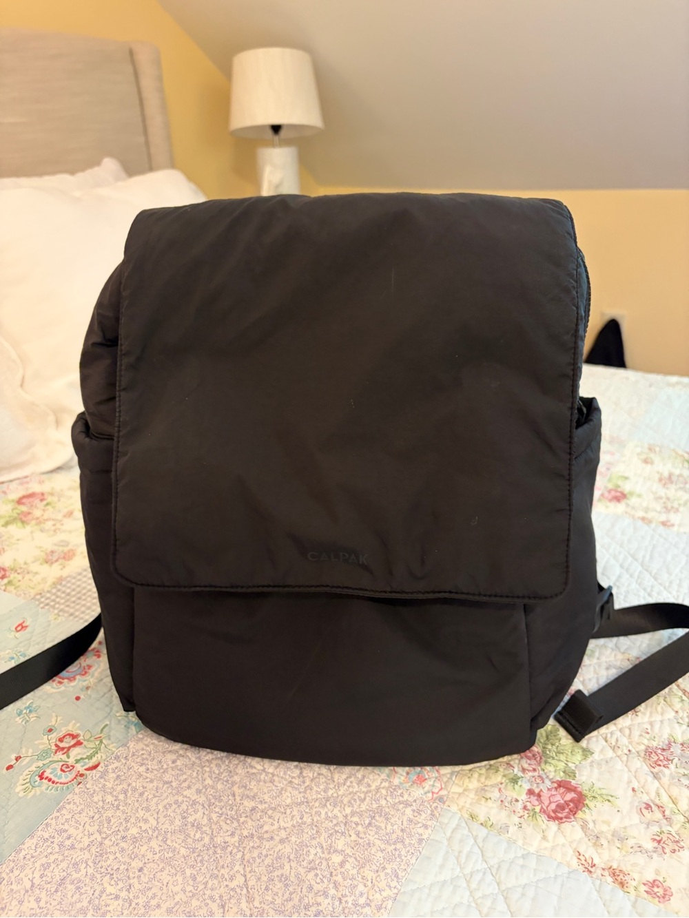 Calpak Black Diaper Backpack with Laptop Sleeve - Picture 3 of 6